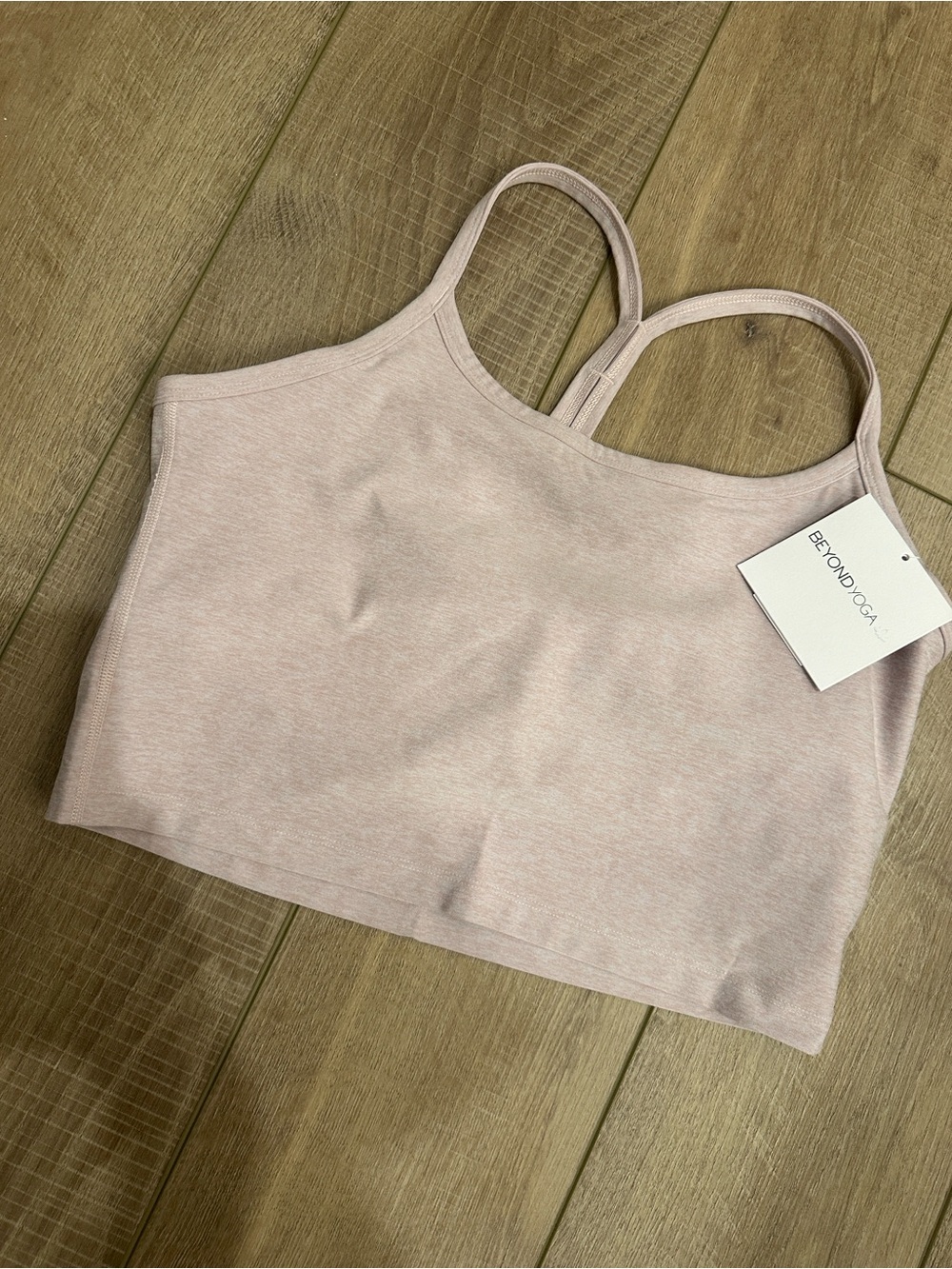 Beyond Yoga Dusty Pink Seamless Crop Tank